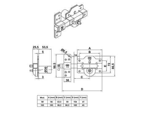 Cerrojo Seguridad Modelo 1 Plus