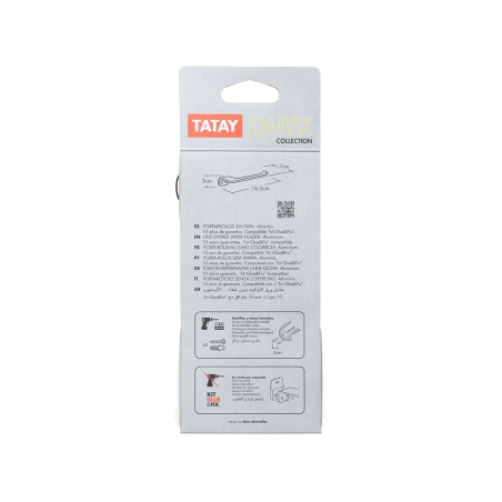 Porta-Rotlle Bany Onyx Negre