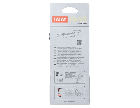 Porta-Rotlle Bany Onyx Negre