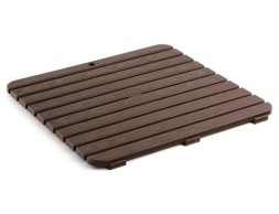 Tarima Ducha Polipropileno Madera Oscura