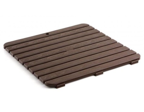 Tarima Ducha Polipropileno Madera Oscura