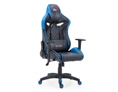 Silla Gaming x40 Giratoria Xtr Azul Y Negra