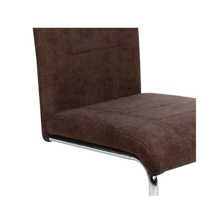 Silla Comedor Chiara Tela Chocolate