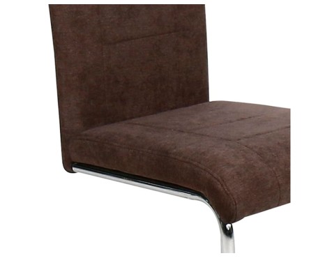 Silla Comedor Chiara Tela Chocolate