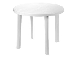 Mesa Jardín Redonda Tondo Resina Blanca