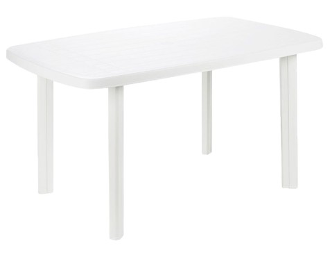Taula Jardí Ovalada Faro Resina Blanca