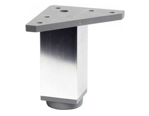 Pota Moble Alumini Reg. Quadrada Crom 40X40X100Mm