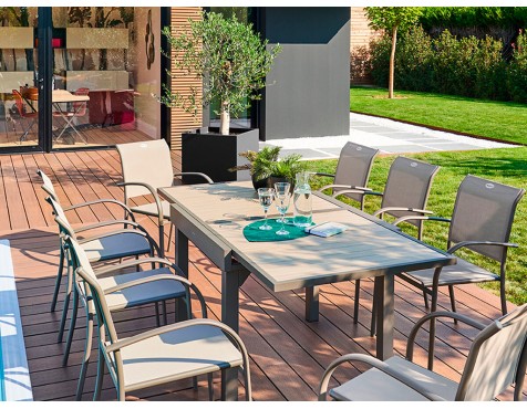 Mesa Jardín Extensible Piazza Beige