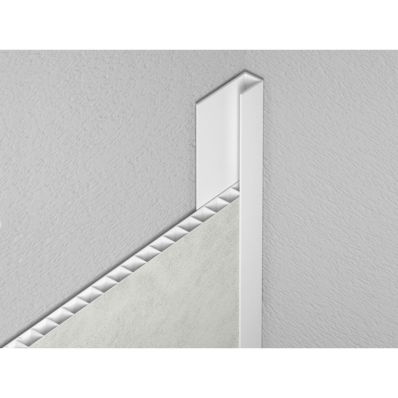 Perfil terminación B2 Blanco PVC 2700x290mm