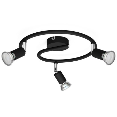 Espiral 3 Focos Negro Limbali Philips