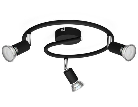 Espiral 3 Focos Negro Limbali Philips
