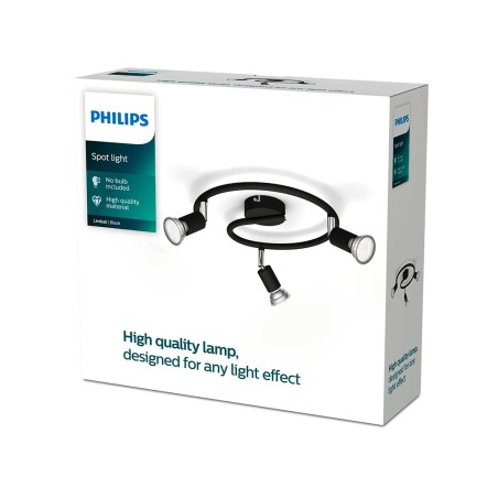 Espiral 3 Focos Negro Limbali Philips