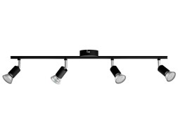 Regleta 4 Focos Negro Limbali Philips