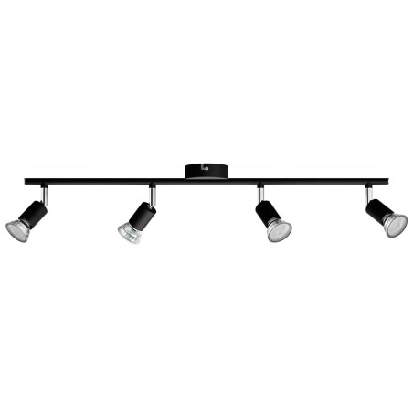 Regleta 4 Focos Negro Limbali Philips