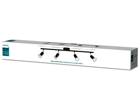Regleta 4 Focus Negre Limbali Philips