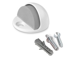 Tope Puerta Tornillo Metálico Blanco