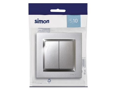 Interruptor Commutador Doble Simon 10 Alumini