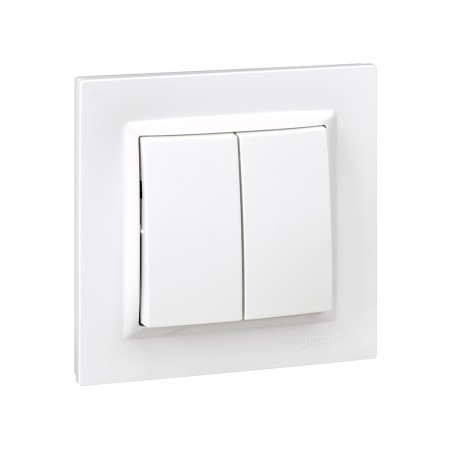 Interruptor Commutador Doble Simon 10 Blanc