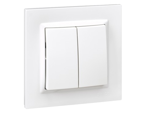 Interruptor Commutador Doble Simon 10 Blanc