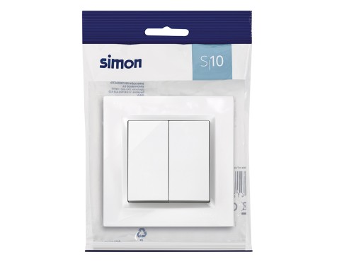 Interruptor Commutador Doble Simon 10 Blanc