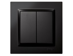 Interruptor Conmutador Doble Simon 10 Negro