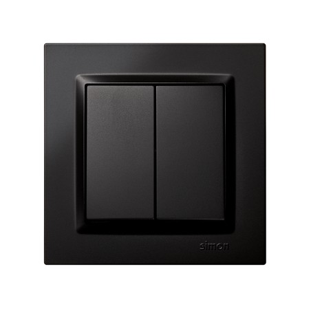 Interruptor Conmutador Doble Simon 10 Negro