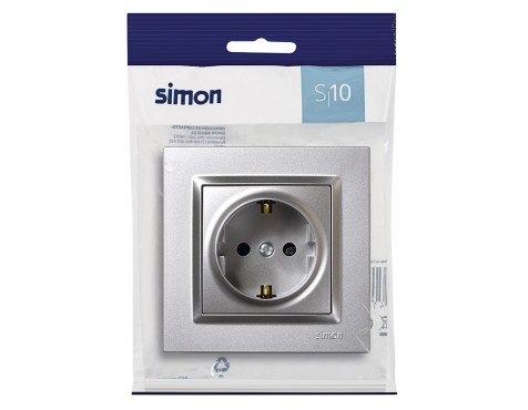 Enchufe Schuko Simon 10 Aluminio