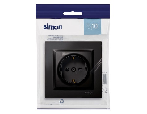 Endoll Schuko Simon 10 Negre