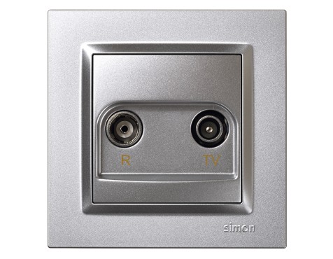 Toma Tv Intermedia Simon 10 Aluminio