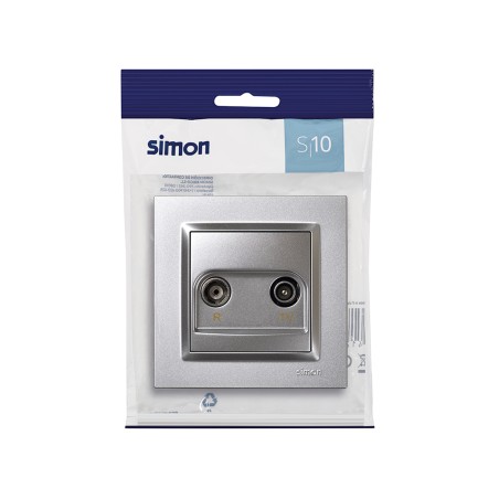 Toma Tv Intermedia Simon 10 Aluminio