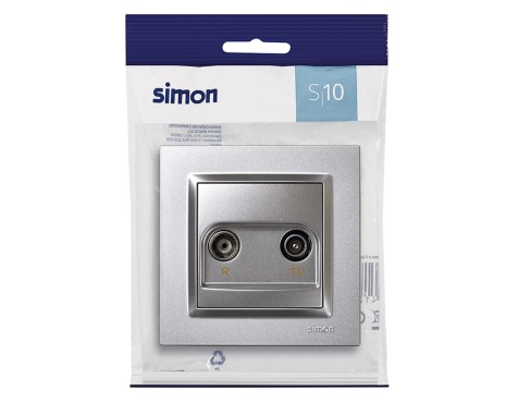 Toma Tv Intermedia Simon 10 Aluminio