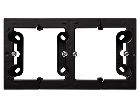 Caja Doble De Superficie Simon 10 Negra