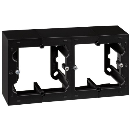 Caja Doble De Superficie Simon 10 Negra