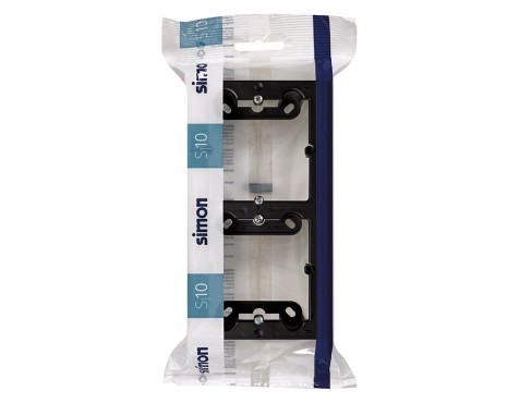 Caja Doble De Superficie Simon 10 Negra