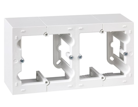 Caja Doble De Superficie Simon 10 Blanca