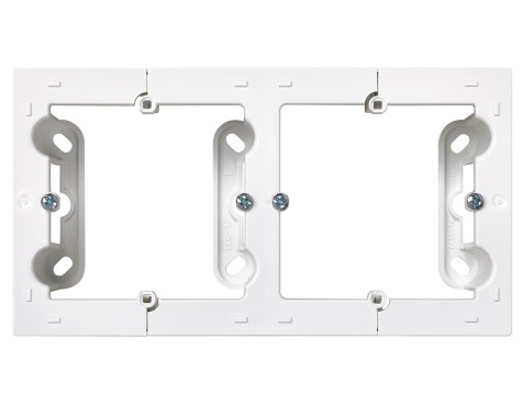 Caja Doble De Superficie Simon 10 Blanca