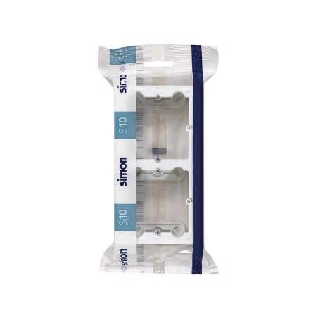Caja Doble De Superficie Simon 10 Blanca