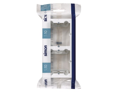 Caja Doble De Superficie Simon 10 Blanca