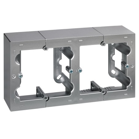 Caja Doble De Superficie Simon 10 Aluminio