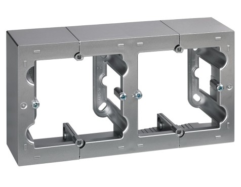 Caja Doble De Superficie Simon 10 Aluminio