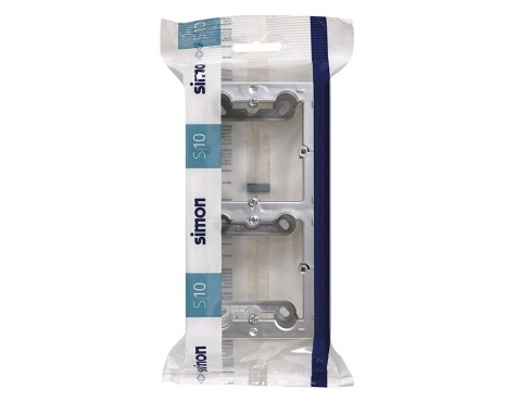 Caja Doble De Superficie Simon 10 Aluminio