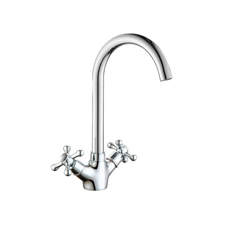 Grifo Lavabo Monobloc Clásica Caño Alto