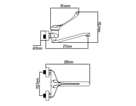 Grifo Cocina De Pared Monomando Kapuas