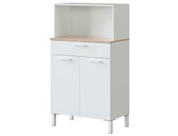 Mueble Auxiliar Cocina Fast Roble Canadian Blanco