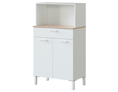Mueble Auxiliar Cocina Fast Roble Canadian Blanco