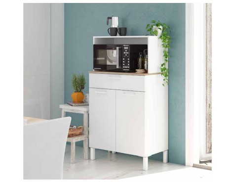 Mueble Auxiliar Cocina Fast Roble Canadian Blanco