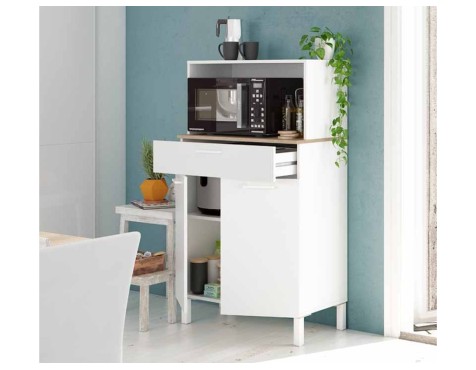Mueble Auxiliar Cocina Fast Roble Canadian Blanco