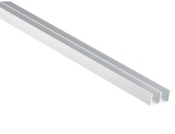 Perfil Doble U Alumini Anoditzat Plata
