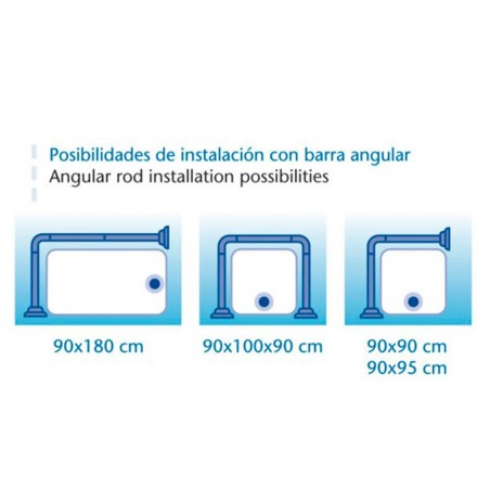 Barra Cortina Baño Angular