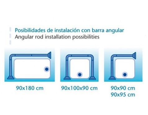 Barra Cortina Baño Angular